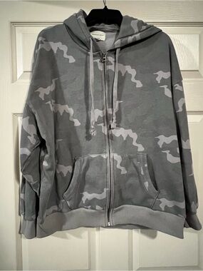 American Eagle Camouflage Hooded Zip Jacket